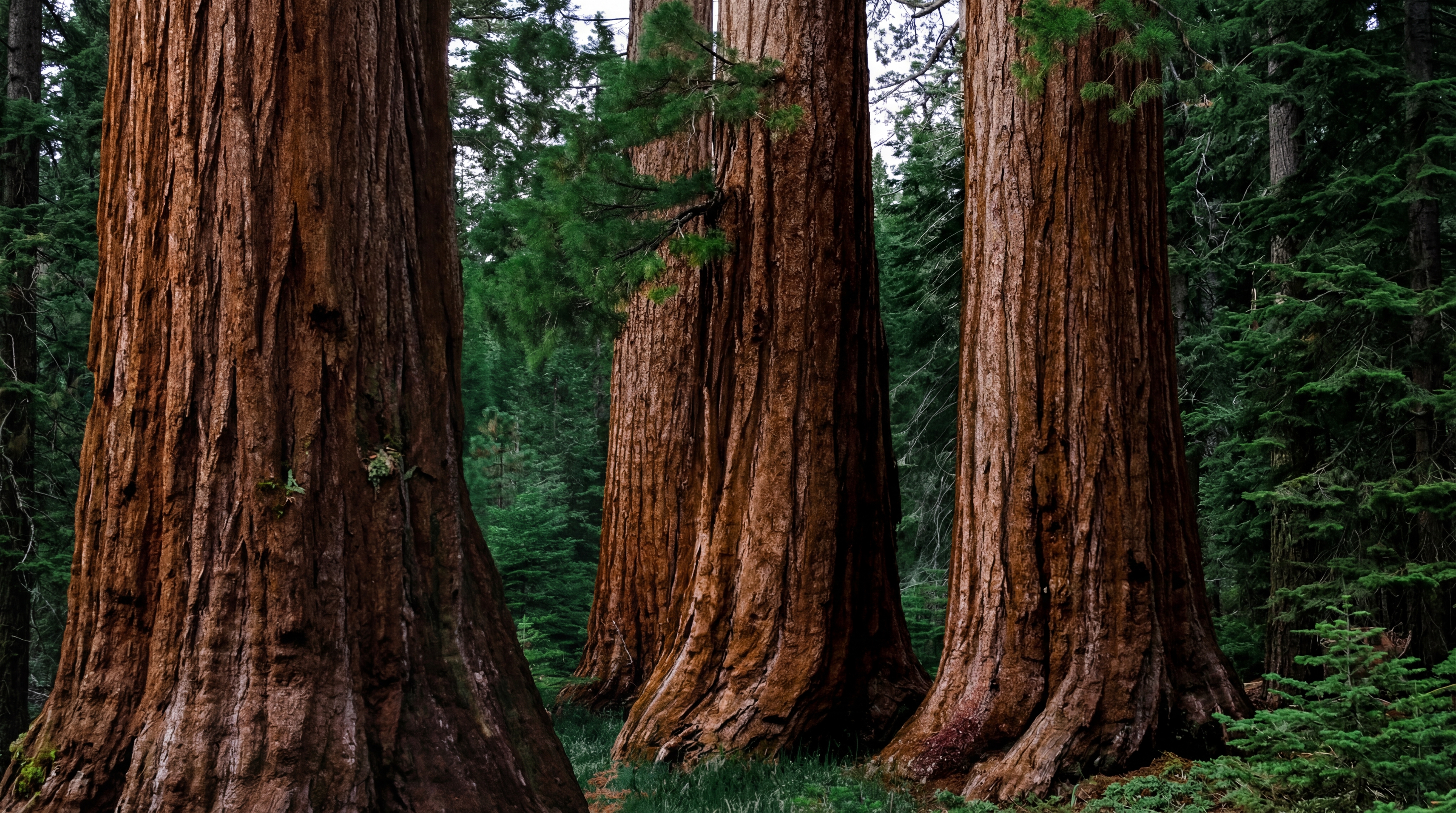 Tall redwood trees